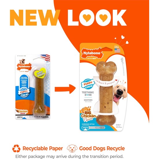Nylabone Puppy Bone - Wolf Nylabone Puppy Bone - Wolf