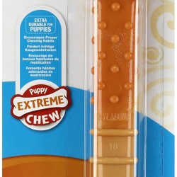 Nylabone Puppy Bones for Extremely Hard Chew Toys Beef & Vegetables - Large - Suitable for Puppies up to 23kg Nylabone Puppy Bones for Extremely Hard Chew Toys Beef & Vegetables - Large - Suitable for Puppies up to 23kg