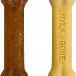 Nylabone, Puppy Chew Bone and Dental Care Toy for Teething Puppies, Soothing Chew Bone for Small Puppies up to 11 kg, for Gentle Chewing/Teething Dogs, Chicken and Peanut Butter, Pack of 2, Extra Nylabone, Puppy Chew Bone and Dental Care Toy for Teething Puppies, Soothing Chew Bone for Small Puppies up to 11 kg, for Gentle Chewing/Teething Dogs, Chicken and Peanut Butter, Pack of 2, Extra