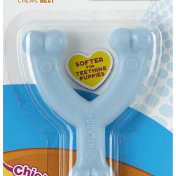 Nylabone Puppy Teething Toy Wishbone Puppy Blue Original Chicken Flavour, X-Small/Petite (Pack of 1) Nylabone Puppy Teething Toy Wishbone Puppy Blue Original Chicken Flavour, X-Small/Petite (Pack of 1)