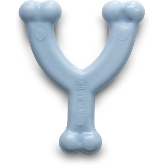 Nylabone Puppy Teething Toy Wishbone Puppy Blue Original Chicken Flavour, X-Small/Petite (Pack of 1) Nylabone Puppy Teething Toy Wishbone Puppy Blue Original Chicken Flavour, X-Small/Petite (Pack of 1)
