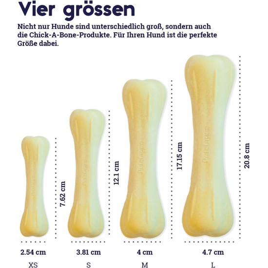 Petstages Chick-A-Bone - Hunde-Kauknoche - Kauspielzeug mit Hühnchengeschmack - Größe S Petstages Chick-A-Bone - Hunde-Kauknoche - Kauspielzeug mit Hühnchengeschmack - Größe S
