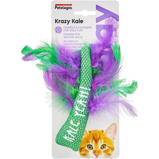 Petstages Krazy Kale Cat Toy with Catnip for Chewing and Dental Care Petstages Krazy Kale Cat Toy with Catnip for Chewing and Dental Care