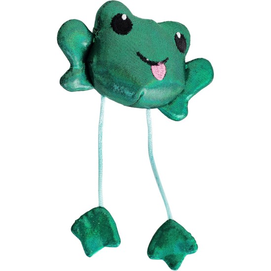 Petstages Toss 'N Dangle Frog - Katzenspielzeug mit Katzenminze - Frosch-Design