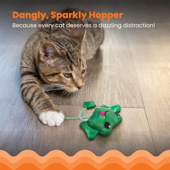 Petstages Toss 'N Dangle Frog - Katzenspielzeug mit Katzenminze - Frosch-Design Petstages Toss 'N Dangle Frog - Katzenspielzeug mit Katzenminze - Frosch-Design