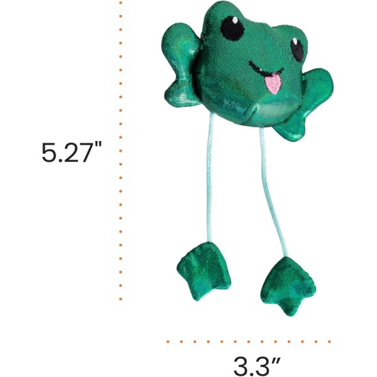 Petstages Toss 'N Dangle Frog - Katzenspielzeug mit Katzenminze - Frosch-Design Petstages Toss 'N Dangle Frog - Katzenspielzeug mit Katzenminze - Frosch-Design