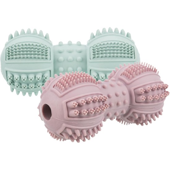 Trixie Denta Fun Natural Rubber Dumbbell, 9 cm, Pack of 4 Trixie Denta Fun Natural Rubber Dumbbell, 9 cm, Pack of 4