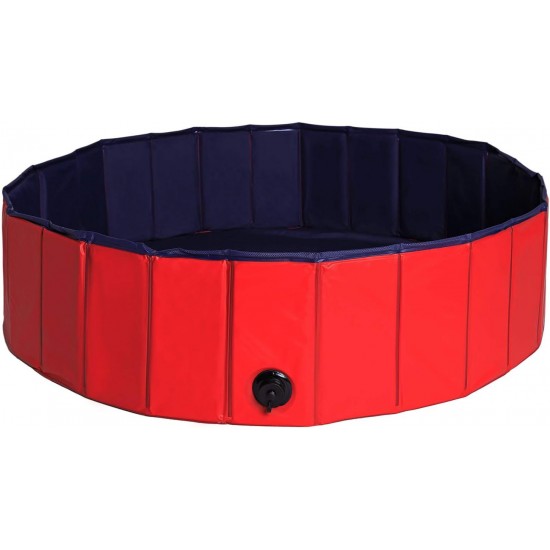 dibea PVC Dog Pool Swimming Pool for Dogs, Dog Bath, Water Pool for Dogs (Choice of Size), blue / red dibea PVC Dog Pool Swimming Pool for Dogs, Dog Bath, Water Pool for Dogs (Choice of Size), blue / red