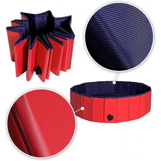 dibea PVC Dog Pool Swimming Pool for Dogs, Dog Bath, Water Pool for Dogs (Choice of Size), blue / red dibea PVC Dog Pool Swimming Pool for Dogs, Dog Bath, Water Pool for Dogs (Choice of Size), blue / red