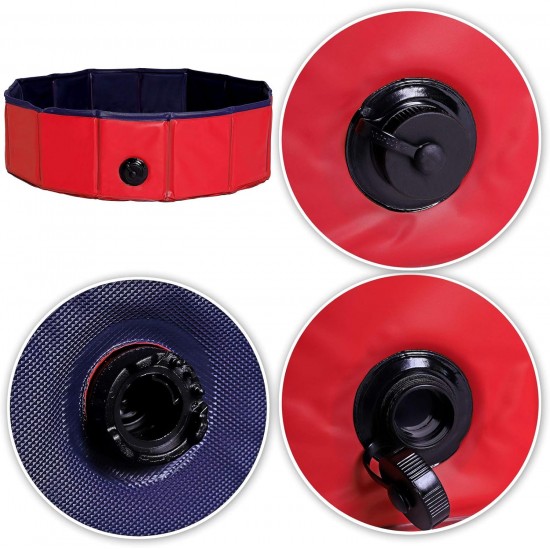 dibea PVC Dog Pool Swimming Pool for Dogs, Dog Bath, Water Pool for Dogs (Choice of Size), blue / red dibea PVC Dog Pool Swimming Pool for Dogs, Dog Bath, Water Pool for Dogs (Choice of Size), blue / red