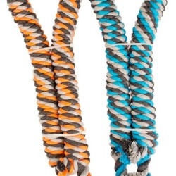 duvoplus, Cotton Twisted Rope with Knot Diameter 3.2 cm - 90 cm Blue/Orange Toy Blue Orange Dog duvoplus, Cotton Twisted Rope with Knot Diameter 3.2 cm - 90 cm Blue/Orange Toy Blue Orange Dog