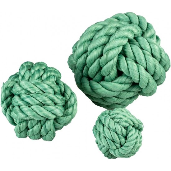 duvoplus, Rope Sweater Ball M 14 x 14 x 14 cm Green Toy Dog duvoplus, Rope Sweater Ball M 14 x 14 x 14 cm Green Toy Dog