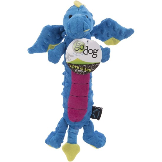 goDog Bubble Plush Skinny Dragons Squeaky Plush Dog Toy, Chew Protection Technology, Green, Large goDog Bubble Plush Skinny Dragons Squeaky Plush Dog Toy, Chew Protection Technology, Green, Large