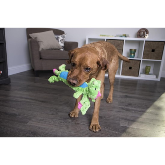 goDog Bubble Plush Skinny Dragons Squeaky Plush Dog Toy, Chew Protection Technology, Green, Large goDog Bubble Plush Skinny Dragons Squeaky Plush Dog Toy, Chew Protection Technology, Green, Large