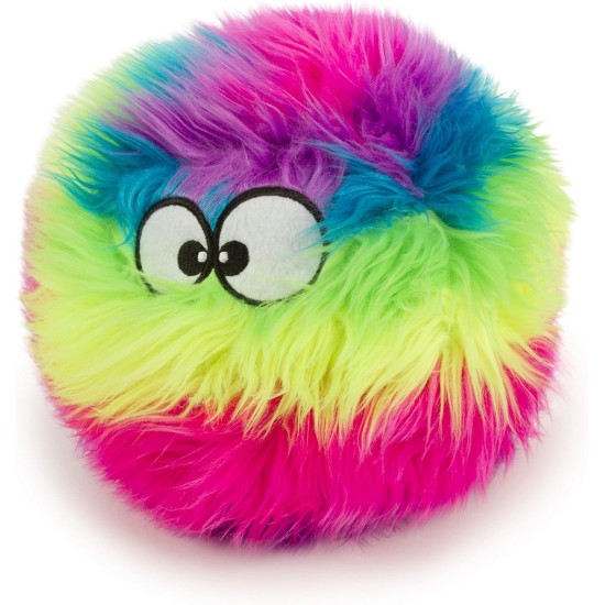 goDog Furballz Dog Toy, Squeaky Plush Ball, Chew Protection Technology, Rainbow, Large goDog Furballz Dog Toy, Squeaky Plush Ball, Chew Protection Technology, Rainbow, Large