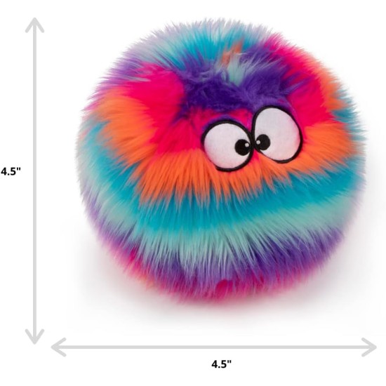 goDog Furballz Dog Toy, Squeaky Plush Ball, Chew Protection Technology, Rainbow, Large goDog Furballz Dog Toy, Squeaky Plush Ball, Chew Protection Technology, Rainbow, Large