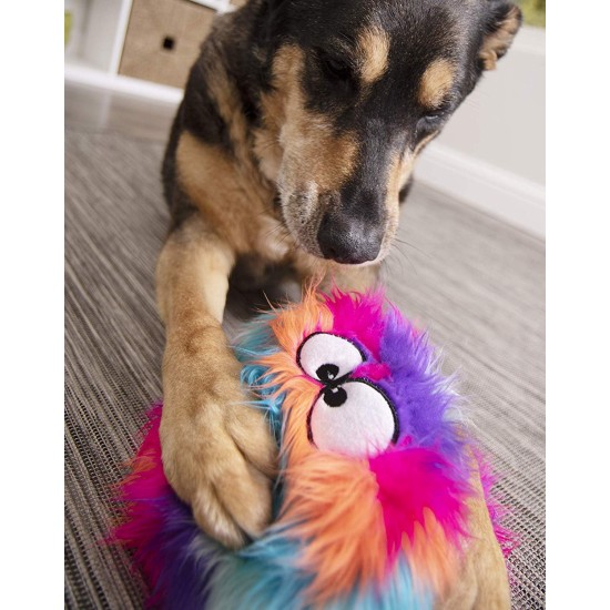 goDog Furballz Dog Toy, Squeaky Plush Ball, Chew Protection Technology, Rainbow, Large goDog Furballz Dog Toy, Squeaky Plush Ball, Chew Protection Technology, Rainbow, Large