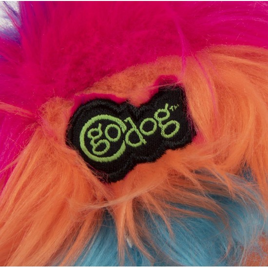 goDog Furballz Dog Toy, Squeaky Plush Ball, Chew Protection Technology, Rainbow, Large goDog Furballz Dog Toy, Squeaky Plush Ball, Chew Protection Technology, Rainbow, Large