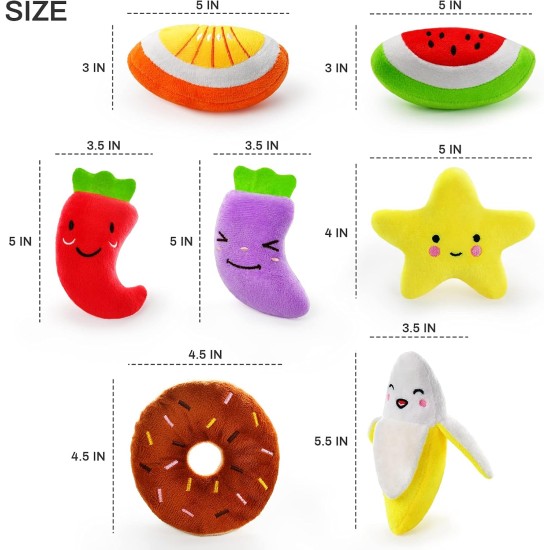 legend sandy Squeaky Toys for Dogs Cute Stuffed Plush Fruit Snacks and Vegetables Dog Toys for Puppy Small Medium Dogs Pets 14 Pack legend sandy Squeaky Toys for Dogs Cute Stuffed Plush Fruit Snacks and Vegetables Dog Toys for Puppy Small Medium Dogs Pets 14 Pack