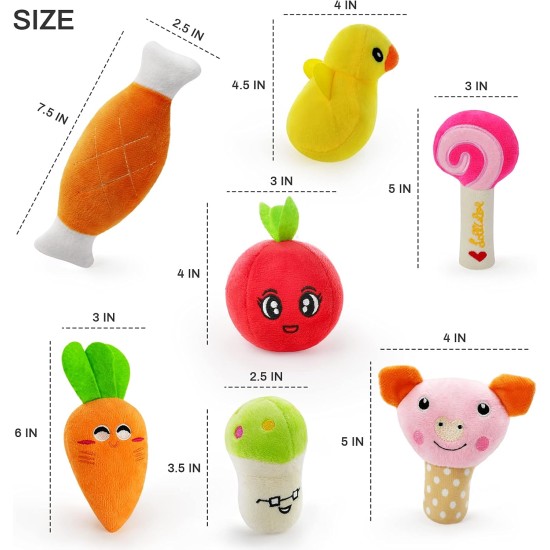 legend sandy Squeaky Toys for Dogs Cute Stuffed Plush Fruit Snacks and Vegetables Dog Toys for Puppy Small Medium Dogs Pets 14 Pack legend sandy Squeaky Toys for Dogs Cute Stuffed Plush Fruit Snacks and Vegetables Dog Toys for Puppy Small Medium Dogs Pets 14 Pack