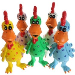 von Multipet Latex Chicken Dog Toy, Assorted Globes, Pack of 2 von Multipet Latex Chicken Dog Toy, Assorted Globes, Pack of 2
