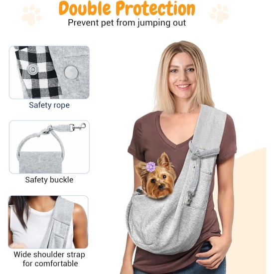 6 kg Dog Carry Bag, Portable Adjustable Dog Carrier for Dogs, Hands-Free Dog Bag, Breathable Transport Bag for Outdoor Walking Activities and Excursions (Black) 6 kg Dog Carry Bag, Portable Adjustable Dog Carrier for Dogs, Hands-Free Dog Bag, Breathable Transport Bag for Outdoor Walking Activities and Excursions (Black)