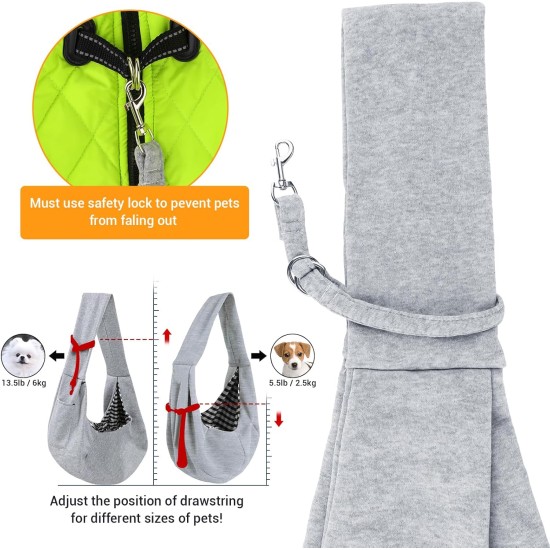 6 kg Dog Carry Bag, Portable Adjustable Dog Carrier for Dogs, Hands-Free Dog Bag, Breathable Transport Bag for Outdoor Walking Activities and Excursions (Black) 6 kg Dog Carry Bag, Portable Adjustable Dog Carrier for Dogs, Hands-Free Dog Bag, Breathable Transport Bag for Outdoor Walking Activities and Excursions (Black)