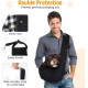 6 kg Dog Carry Bag, Portable Adjustable Dog Carrier for Dogs, Hands-Free Dog Bag, Breathable Transport Bag for Outdoor Walking Activities and Excursions (Black)