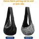 6 kg Dog Carry Bag, Portable Adjustable Dog Carrier for Dogs, Hands-Free Dog Bag, Breathable Transport Bag for Outdoor Walking Activities and Excursions (Black)