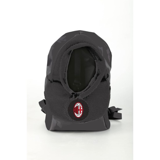 AC Milan Petcarrieracmilan Official Dog Cat Backpack Unisex Adult Black Standard