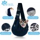 ACTOYS Shoulder Bag for Pets, Adjustable Pet Sling for Dogs, Reversible Small Dog Carrier up to 7 kg, Dog Carry Bag for Walks and Outdoor Activities (Green)