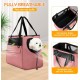 ALLSOPETS Dog Bag Breathable Cat Bag Pet Carrier Shoulder Bag Dog Carrier Bag with Safety Lead and Pockets Pet Bag for Small Dogs Puppies Cats Pink ALLSOPETS Dog Bag Breathable Cat Bag Pet Carrier Shoulder Bag Dog Carrier Bag with Safety Lead and Pockets Pet Bag for Small Dogs Puppies Cats Pink