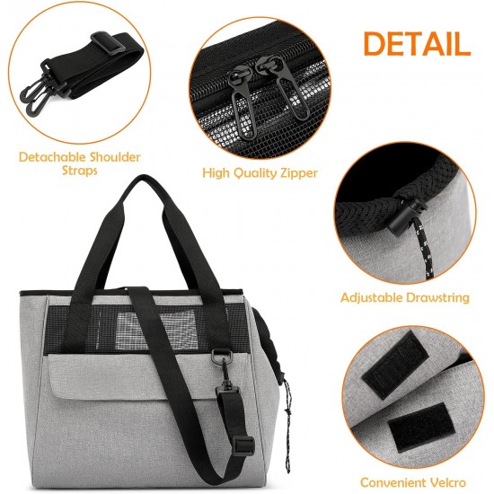 ALLSOPETS Dog Bag Breathable Cat Bag Pet Carrier Shoulder Bag Dog Carrier Bag with Safety Lead and Pockets Pet Bag for Small Dogs Puppies Cats Pink ALLSOPETS Dog Bag Breathable Cat Bag Pet Carrier Shoulder Bag Dog Carrier Bag with Safety Lead and Pockets Pet Bag for Small Dogs Puppies Cats Pink