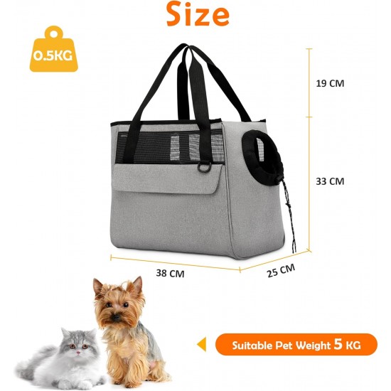 ALLSOPETS Dog Bag Breathable Cat Bag Pet Carrier Shoulder Bag Dog Carrier Bag with Safety Lead and Pockets Pet Bag for Small Dogs Puppies Cats Pink ALLSOPETS Dog Bag Breathable Cat Bag Pet Carrier Shoulder Bag Dog Carrier Bag with Safety Lead and Pockets Pet Bag for Small Dogs Puppies Cats Pink