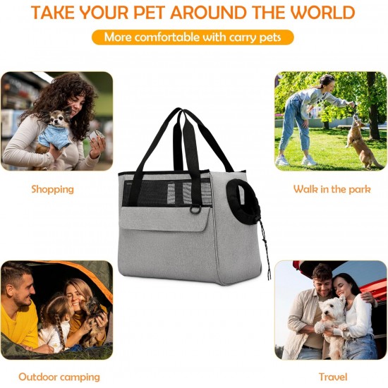ALLSOPETS Dog Bag Breathable Cat Bag Pet Carrier Shoulder Bag Dog Carrier Bag with Safety Lead and Pockets Pet Bag for Small Dogs Puppies Cats Pink ALLSOPETS Dog Bag Breathable Cat Bag Pet Carrier Shoulder Bag Dog Carrier Bag with Safety Lead and Pockets Pet Bag for Small Dogs Puppies Cats Pink