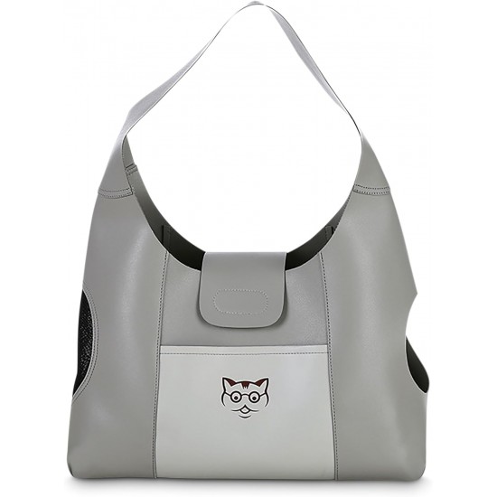 ALLSOPETS Dog Bag Cat Bag Pet Carrier Shoulder Bag Breathable Dog Carrier Bag with Safety Lead and Pockets Pet Bag for Small Dogs Puppies Cats Grey ALLSOPETS Dog Bag Cat Bag Pet Carrier Shoulder Bag Breathable Dog Carrier Bag with Safety Lead and Pockets Pet Bag for Small Dogs Puppies Cats Grey