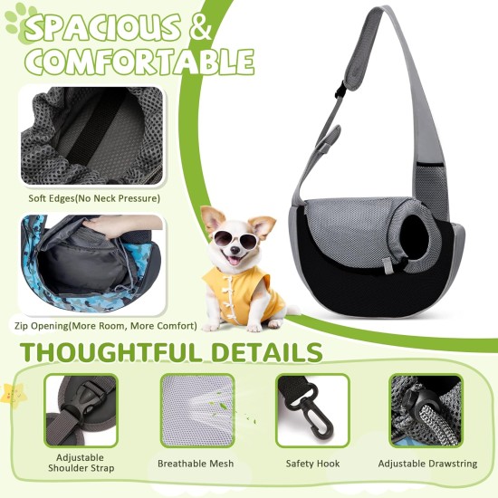 ALLSOPETS Dog Carrier Bag for Small Dogs Cats, Pet Carrier Shoulder Bag, Breathable Dog Sing, Carry Bag for Dogs Travel, for Outdoor Camping (Blue Corgi, S) ALLSOPETS Dog Carrier Bag for Small Dogs Cats, Pet Carrier Shoulder Bag, Breathable Dog Sing, Carry Bag for Dogs Travel, for Outdoor Camping (Blue Corgi, S)