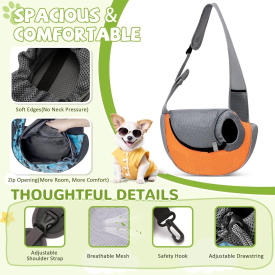 ALLSOPETS Dog Carrier Bag for Small Dogs Cats, Pet Carrier Shoulder Bag, Breathable Dog Sing, Carry Bag for Dogs Travel, for Outdoor Camping (Blue Corgi, S) ALLSOPETS Dog Carrier Bag for Small Dogs Cats, Pet Carrier Shoulder Bag, Breathable Dog Sing, Carry Bag for Dogs Travel, for Outdoor Camping (Blue Corgi, S)