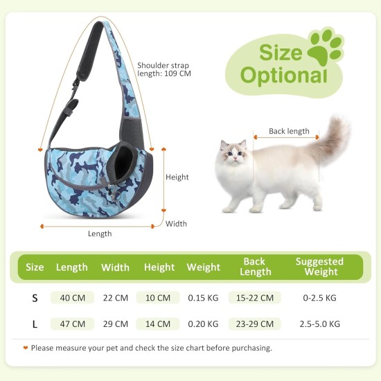 ALLSOPETS Dog Carrier Bag for Small Dogs Cats, Pet Carrier Shoulder Bag, Breathable Dog Sing, Carry Bag for Dogs Travel, for Outdoor Camping (Blue Corgi, S) ALLSOPETS Dog Carrier Bag for Small Dogs Cats, Pet Carrier Shoulder Bag, Breathable Dog Sing, Carry Bag for Dogs Travel, for Outdoor Camping (Blue Corgi, S)