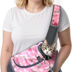 ALLSOPETS Dog Carrier Bag for Small Dogs Cats, Pet Carrier Shoulder Bag, Breathable Dog Sing, Carry Bag for Dogs Travel, for Outdoor Camping (Pink Camouflage, S) ALLSOPETS Dog Carrier Bag for Small Dogs Cats, Pet Carrier Shoulder Bag, Breathable Dog Sing, Carry Bag for Dogs Travel, for Outdoor Camping (Pink Camouflage, S)