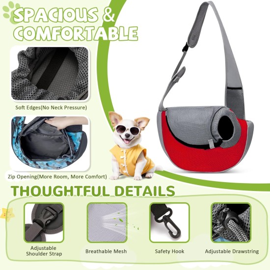 ALLSOPETS Dog Carrier Bag for Small Dogs Cats, Pet Carrier Shoulder Bag, Breathable Dog Sing, Carry Bag for Dogs Travel, for Outdoor Camping (Pink Camouflage, S) ALLSOPETS Dog Carrier Bag for Small Dogs Cats, Pet Carrier Shoulder Bag, Breathable Dog Sing, Carry Bag for Dogs Travel, for Outdoor Camping (Pink Camouflage, S)