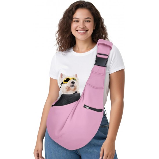 ALLSOPETS Dog Carrier Bag for Small Dogs and Cats, Breathable Dog Sling with Safety Lead, Soft Carry Bag for Travel and Veterinarian (Classic Black) ALLSOPETS Dog Carrier Bag for Small Dogs and Cats, Breathable Dog Sling with Safety Lead, Soft Carry Bag for Travel and Veterinarian (Classic Black)