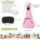 ALLSOPETS Dog Carrier Bag for Small Dogs and Cats, Breathable Dog Sling with Safety Lead, Soft Carry Bag for Travel and Veterinarian (Classic Black)