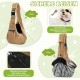 ALLSOPETS Dog Carrier Bag for Small Dogs and Cats, Breathable Dog Sling with Safety Lead, Soft Carry Bag for Travel and Veterinarian (Classic Black)