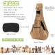 ALLSOPETS Dog Carrier Bag for Small Dogs and Cats, Breathable Dog Sling with Safety Lead, Soft Carry Bag for Travel and Veterinarian (Classic Black)