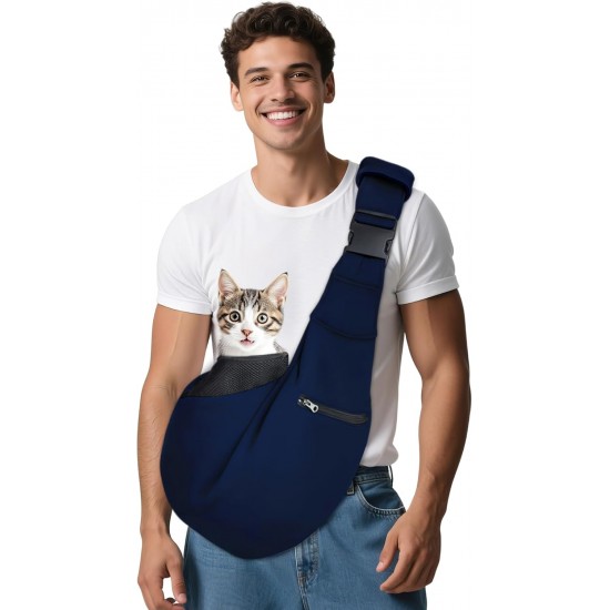 ALLSOPETS Dog Carrier Bag for Small Dogs and Cats, Breathable Dog Sling with Safety Lead, Soft Carry Bag for Travel and Veterinarian (Classic Black) ALLSOPETS Dog Carrier Bag for Small Dogs and Cats, Breathable Dog Sling with Safety Lead, Soft Carry Bag for Travel and Veterinarian (Classic Black)