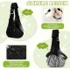 ALLSOPETS Dog Carrier Bag for Small Dogs and Cats, Breathable Dog Sling with Safety Lead, Soft Carry Bag for Travel and Veterinarian (Classic Black)