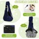 ALLSOPETS Dog Carrier Bag for Small Dogs and Cats, Breathable Dog Sling with Safety Lead, Soft Carry Bag for Travel and Veterinarian (Classic Black)