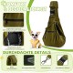 ALLSOPETS Dog Carrier Bag for Small Dogs and Cats, Breathable Dog Sling with Safety Lead, Soft Carry Bag for Travel and Veterinarian (Classic Black)
