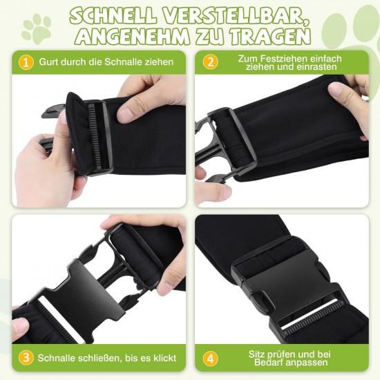 ALLSOPETS Dog Carrier Bag for Small Dogs and Cats, Breathable Dog Sling with Safety Lead, Soft Carry Bag for Travel and Veterinarian (Classic Black) ALLSOPETS Dog Carrier Bag for Small Dogs and Cats, Breathable Dog Sling with Safety Lead, Soft Carry Bag for Travel and Veterinarian (Classic Black)